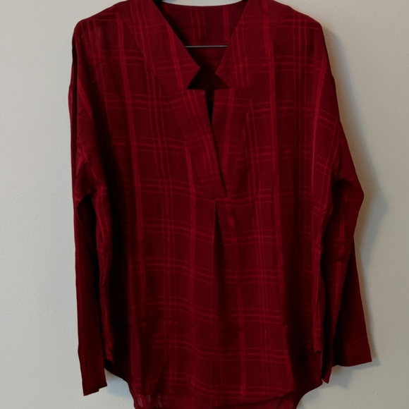 Work! Red Dressy Blouse NWOT - Picture 1 of 6